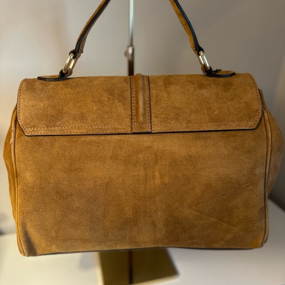 NWT Amerai Cuoio  Genuine Suede Top Handle Satchel - Picture 5 of 14